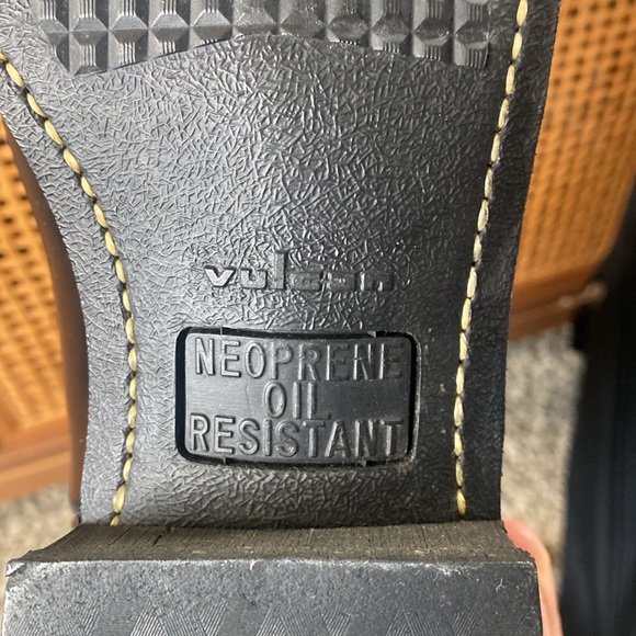 Mens ACME Black Leather Cowboy Work Boots Oil Resistant 10.5 - Picture 8 of 10